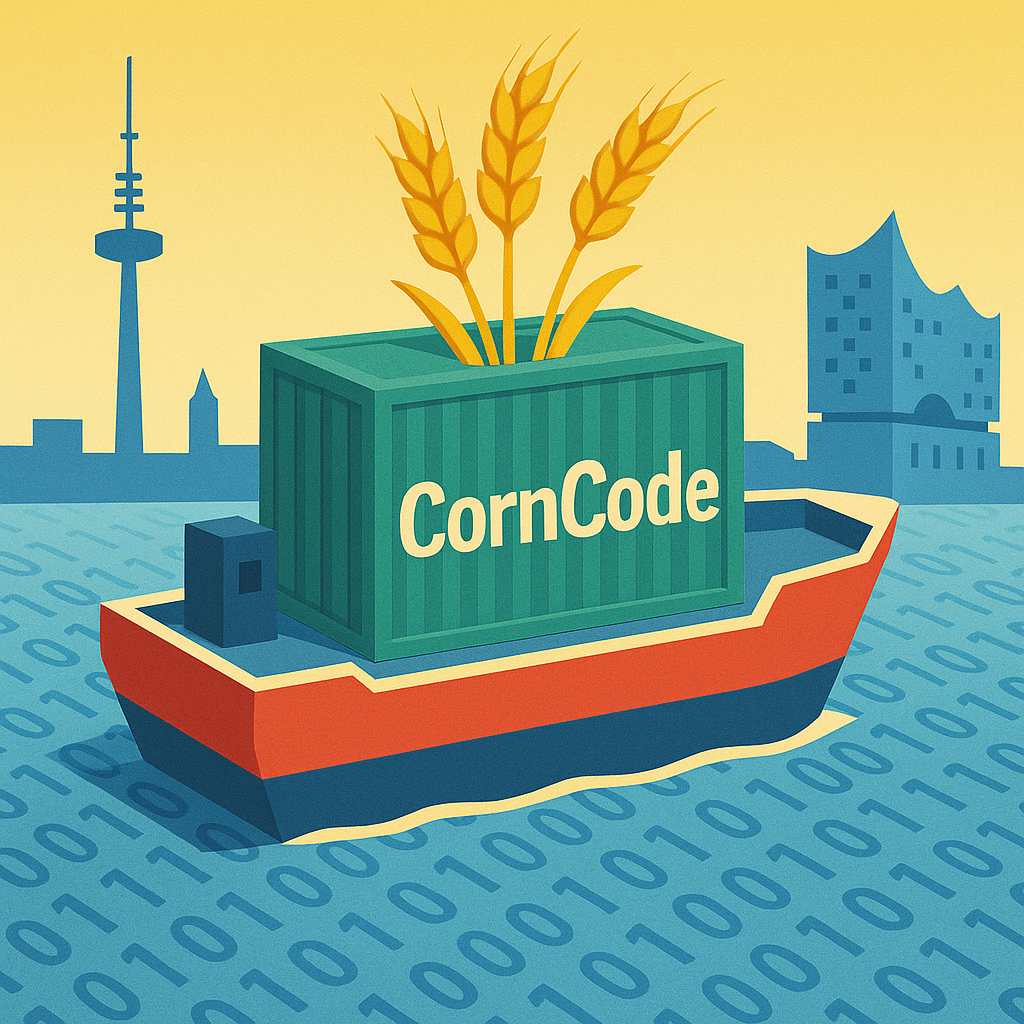 Logo CornCode - Schiff Hafen Hamburg
